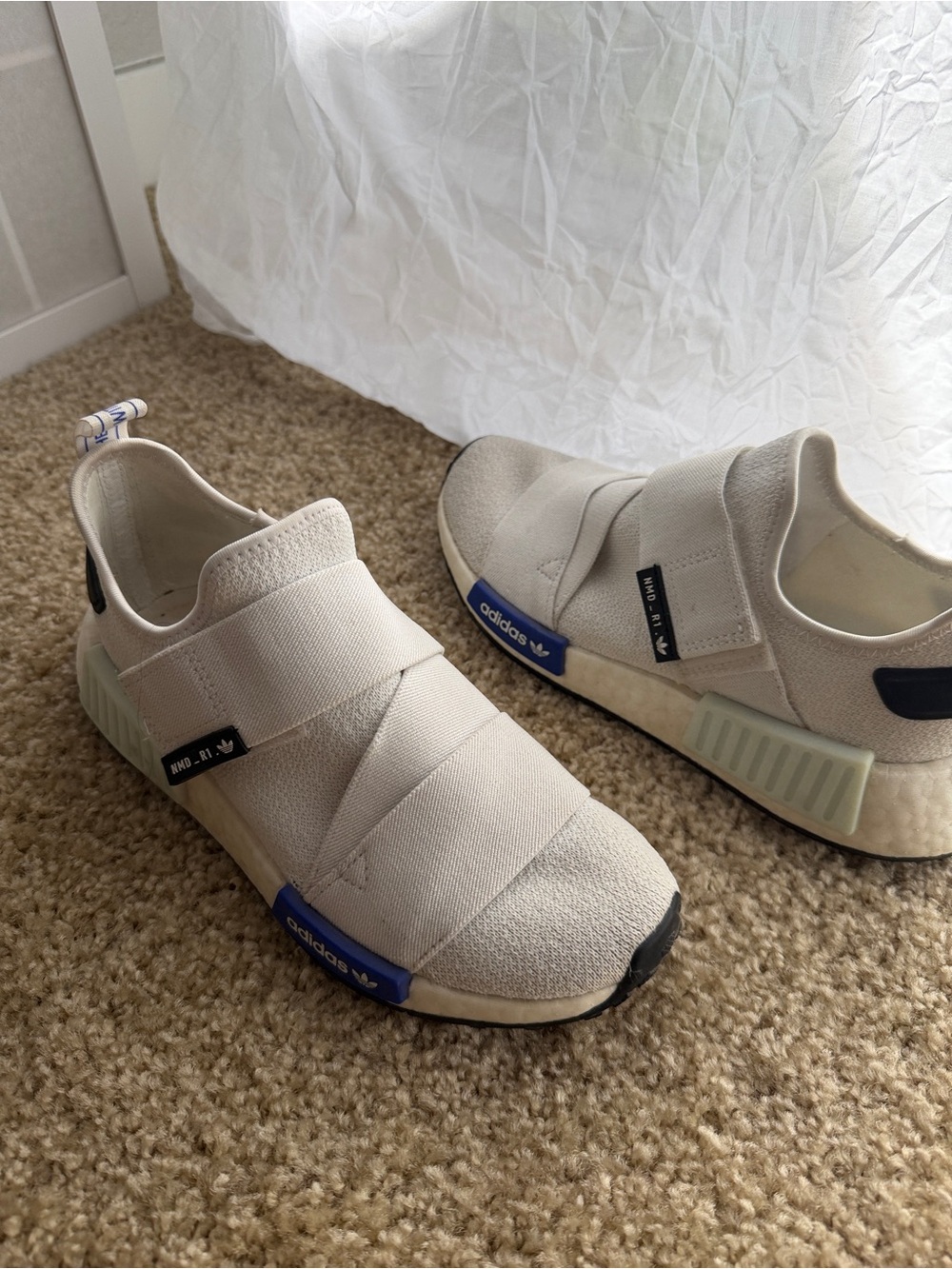 Adidas women’s Slip-On Athletic Sneakers in Cream